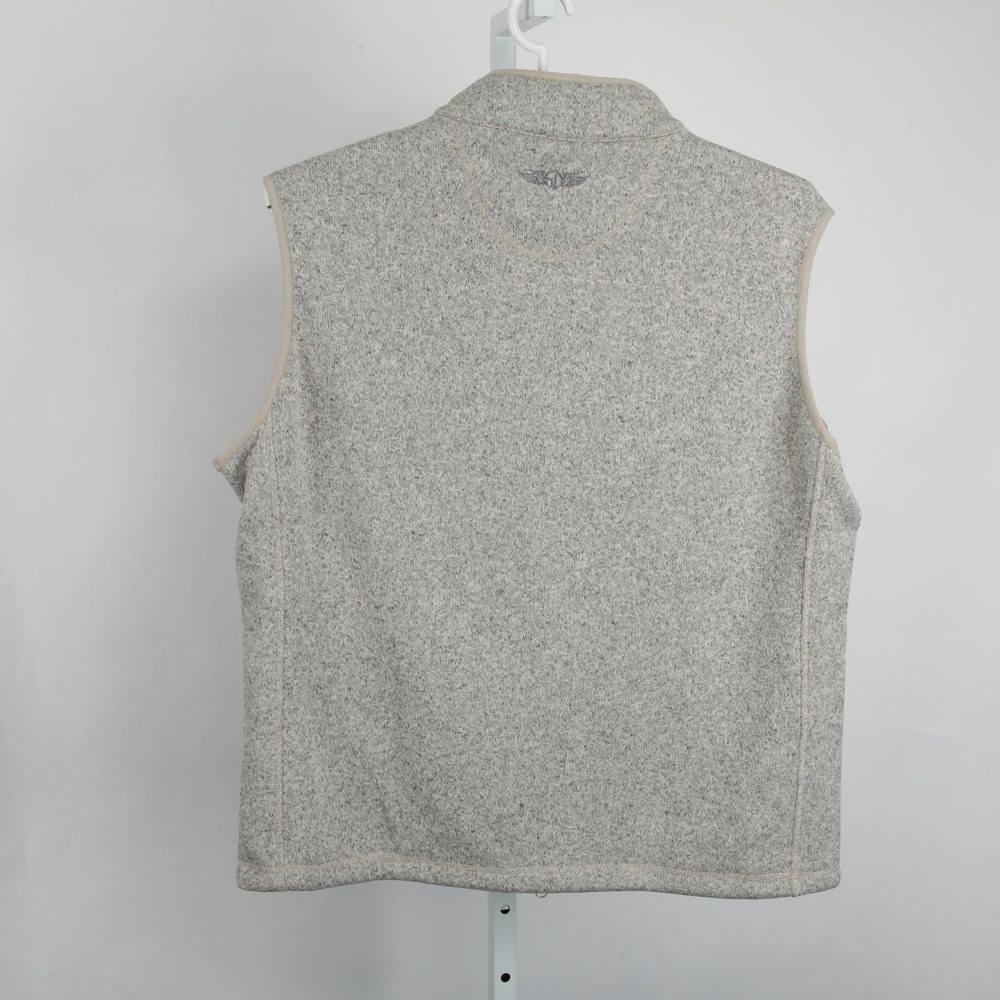 Straight Down Carmel Vest Womens XL Gray Fleece Soft Full Zip Pockets Golf - Picture 3 of 13